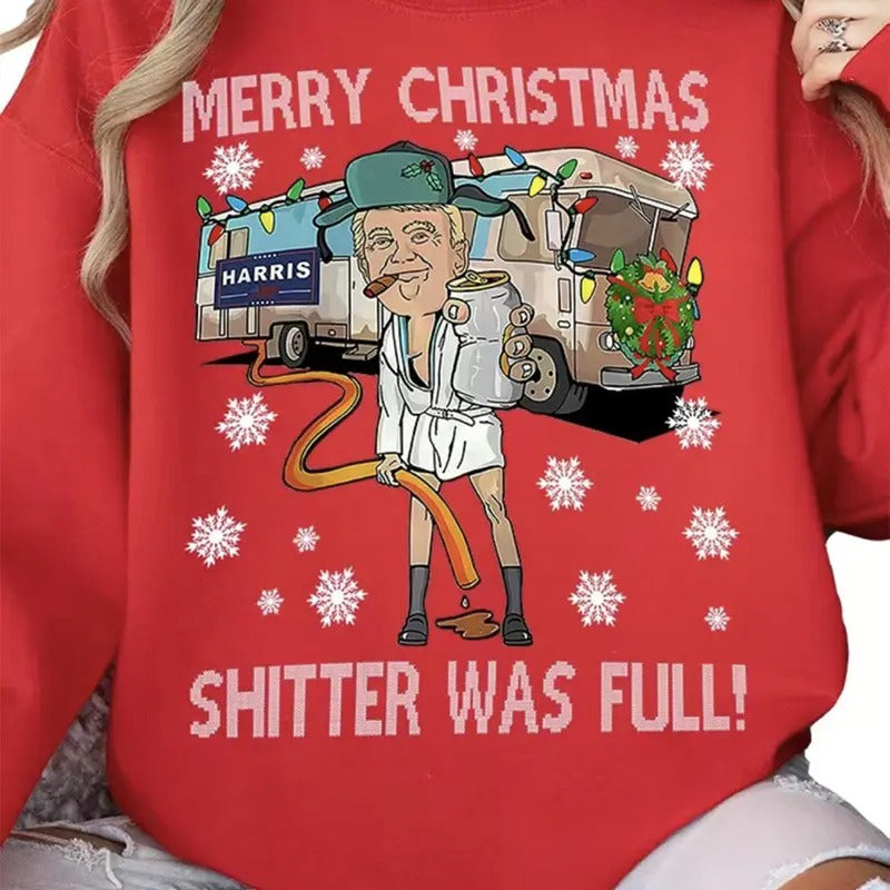 Merry Christmas For Trump Shirt, Trump Won Get Over It Shirt Sweatshirt Hoodie For Women Men | DripVista.com