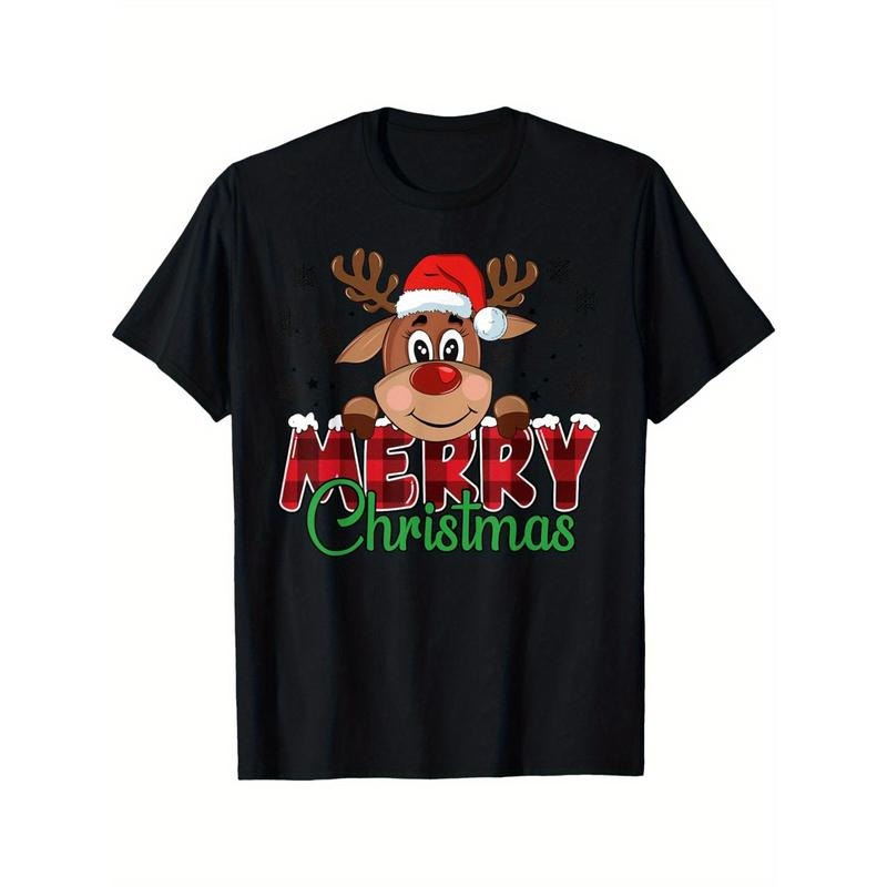 Merry Christmas Reindeer Men's Family Matching Reindeer T-Shirt made in usa Hoodie, Sweatshirt | DripVista.com