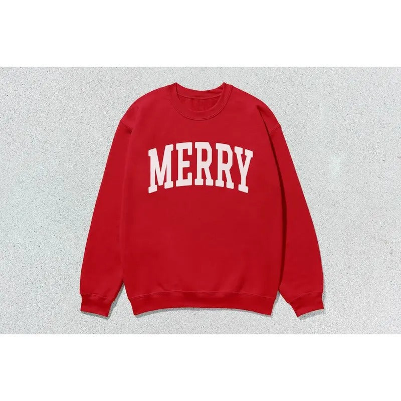 Merry Sweatshirt Collegiate Crewneck Sweater Unisex T-Shirts, Hoodie | DripVista.com