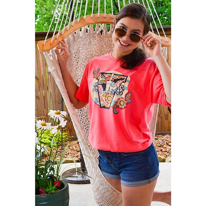 Metallic Floral Marquee Monogram T-Shirt Hoodie, Sweatshirt | DripVista.com