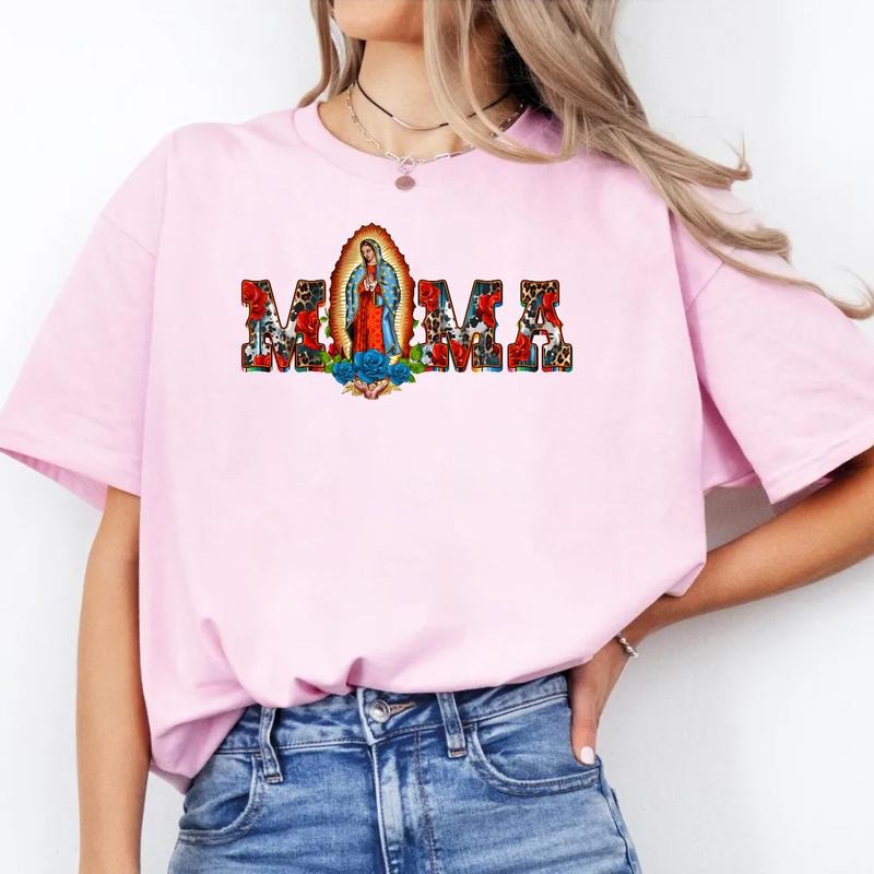 Mexican Mama Shirt, Mexican Mom With Virgen De Guadalupe Tshirt, Latin Culture Mom Tee, Mothers Day Gift, Regular Fit...