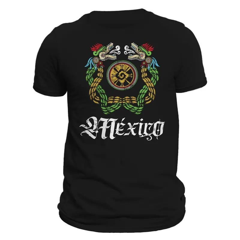 Mexico Quetzalcoatl God Feathered Serpent Aztec Empire T-Shirt Casual Classic
