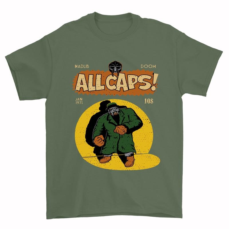 Mf Doom Shirt, hip hop shirt, Madlib Doom All Caps Shirt Hoodie, Sweatshirt | DripVista.com