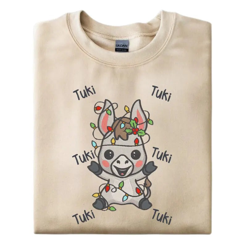 Mi Burrito Sabanero Christmas Embroidered Pullover Crewneck Unisex Sweatshirt T-Shirts, Hoodie | DripVista.com