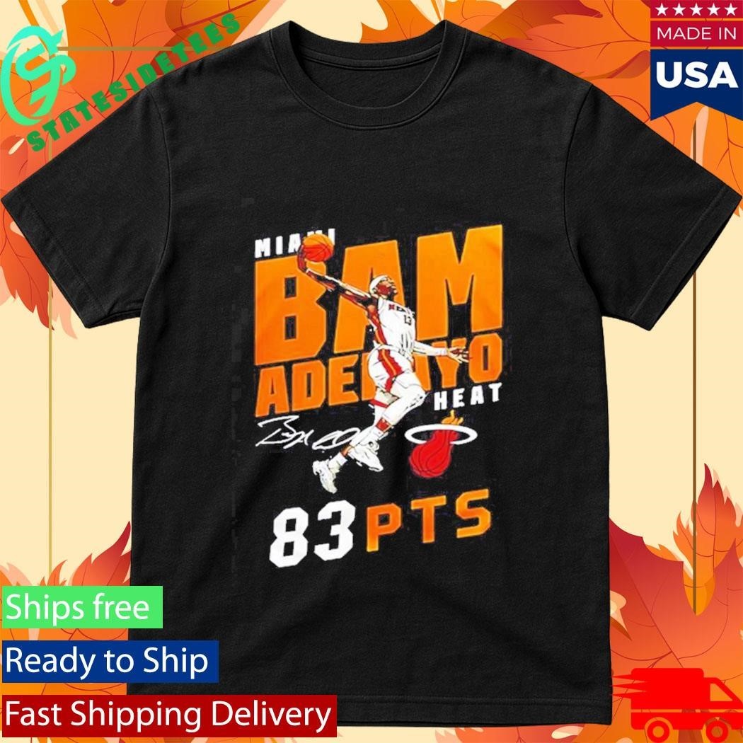 Miami Heat Adebayo 2026 Celebrate 83 Points History Graphic Shirt