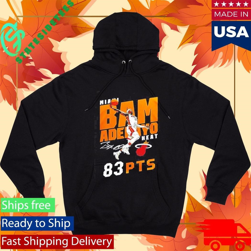 Miami Heat Adebayo 2026 Celebrate 83 Points History Graphic Shirt