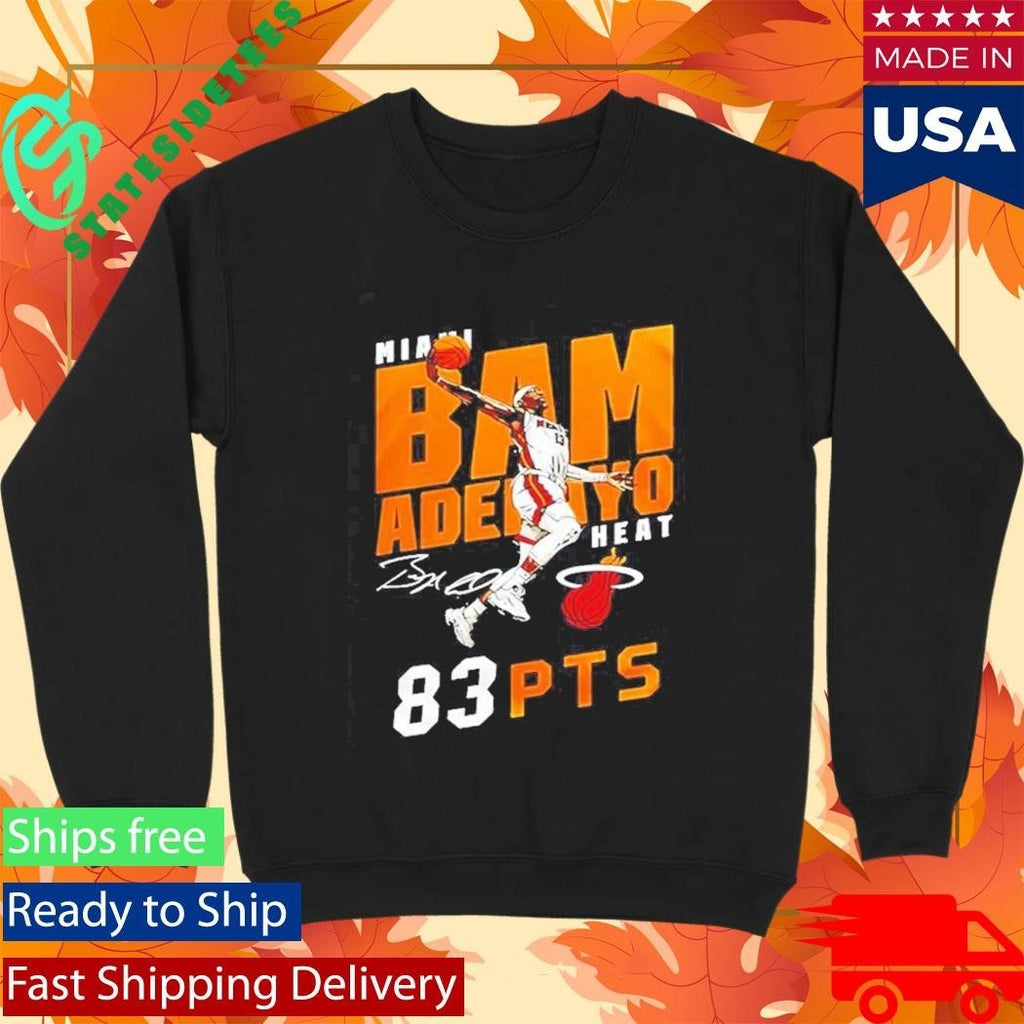 Miami Heat Adebayo 2026 Celebrate 83 Points History Graphic Shirt