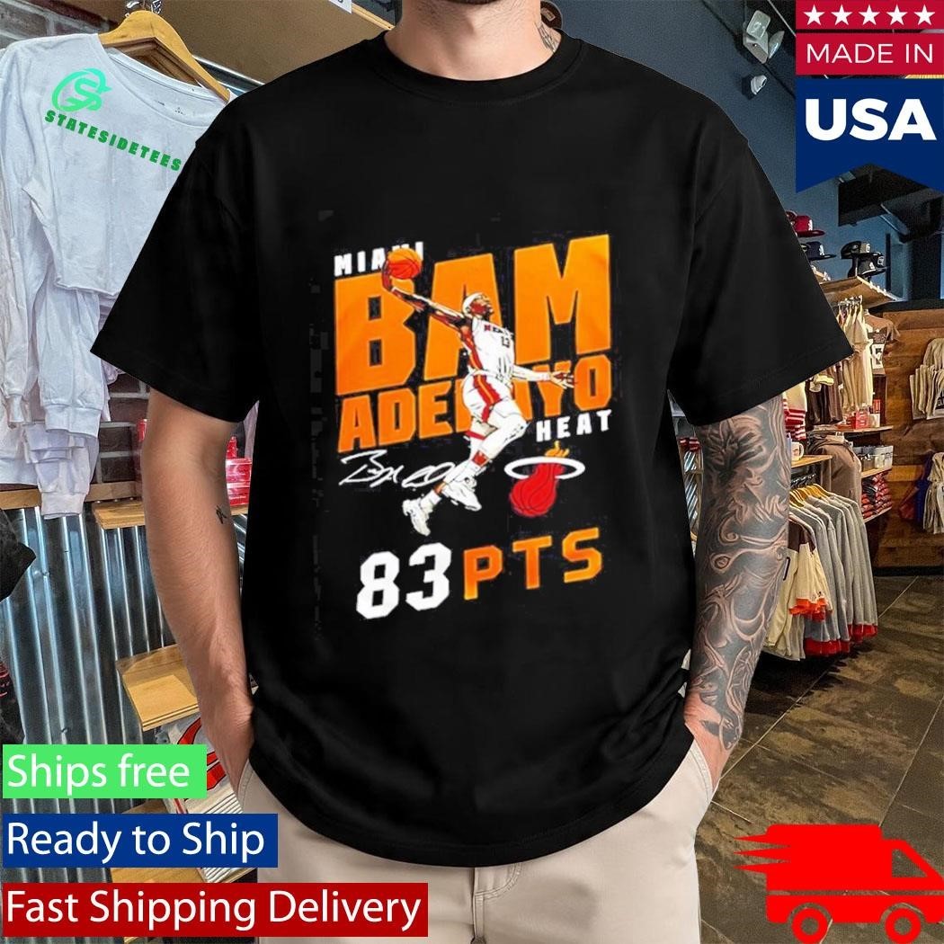 Miami Heat Adebayo 2026 Celebrate 83 Points History Graphic Shirt