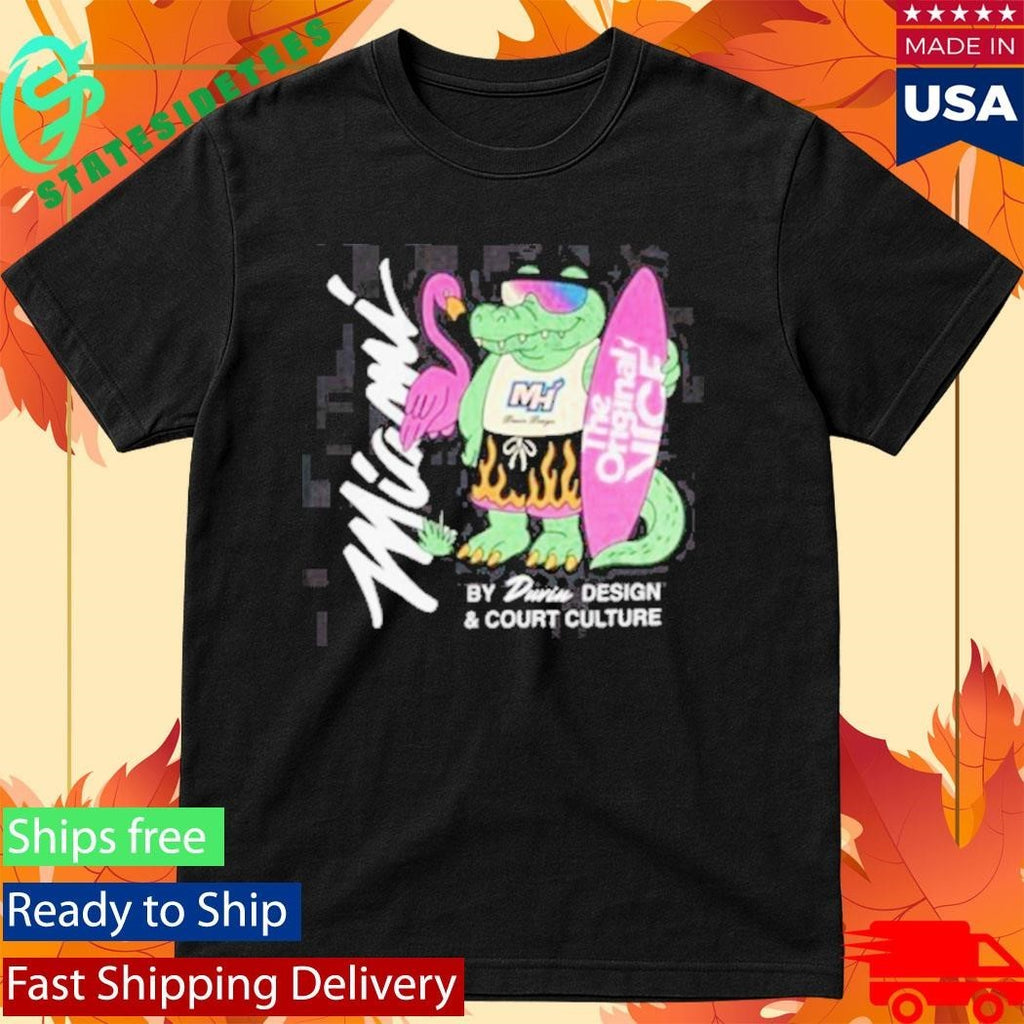 Miami Heat Court Culture X Duvin Flame Surf Shirt