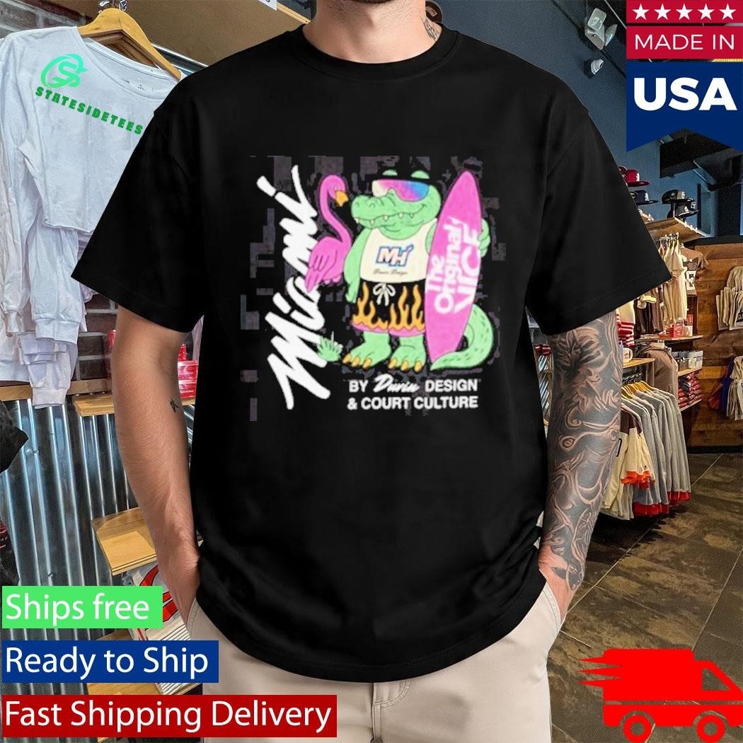 Miami Heat Court Culture X Duvin Flame Surf Shirt