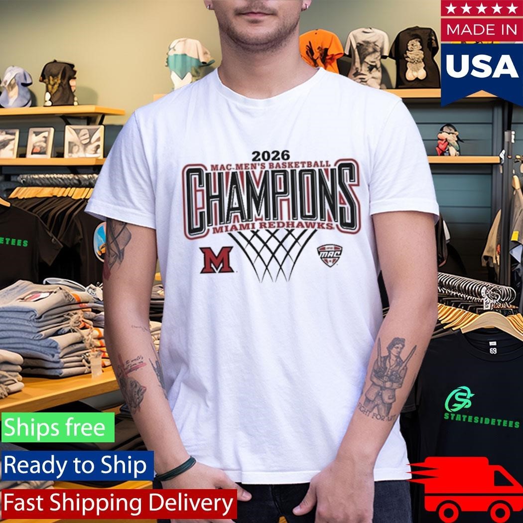 Miami RedHawks Men’s Basketball 2026 MAC Regular Season Champions Rally House Locker Room T-Shirt