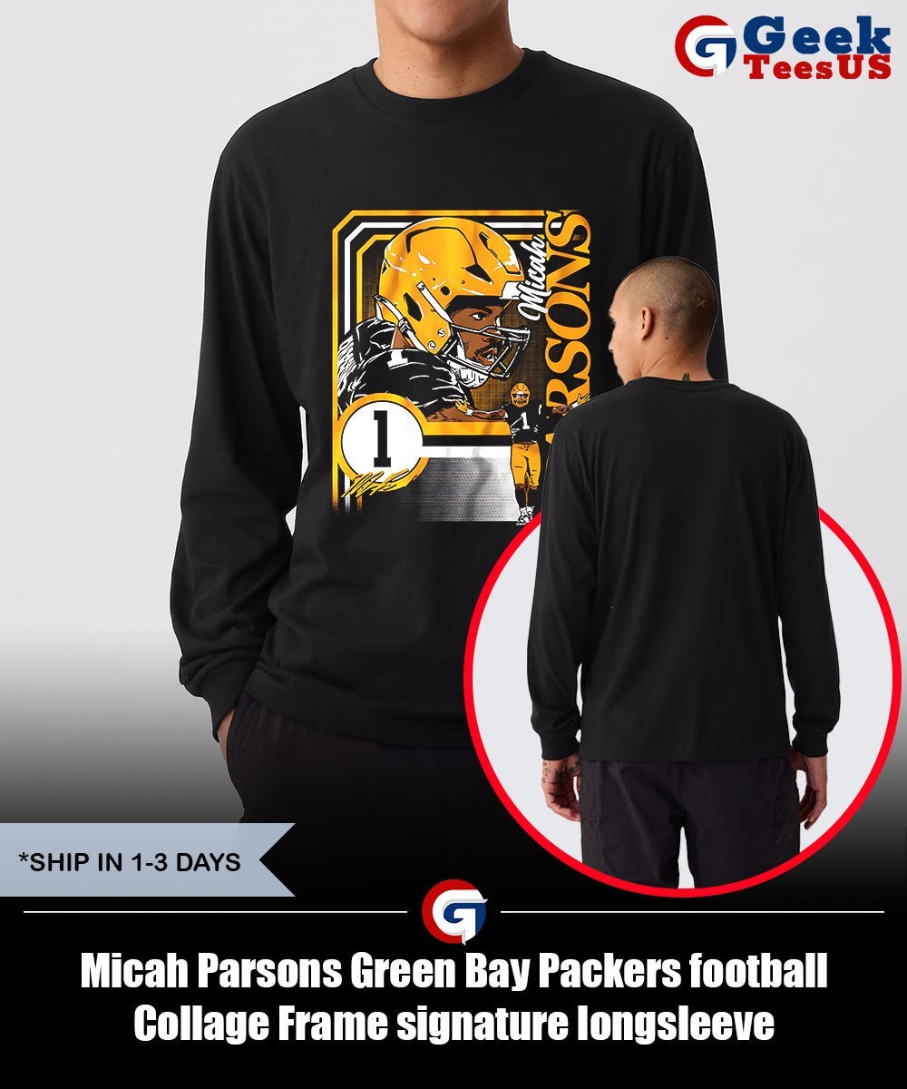 Micah Parsons Green Bay Packers football Collage Frame signature shirt