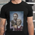Michaeel Myerrs and Jasoon Voorheess Step Brothers Movie Funny Shirts, Brothers Family Portrait, Horror Movie Characters, Gifts for Friend, Gift for men and women
