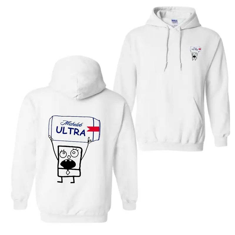 Michelob Ultra Beer Doodlebob T-shirt , Doodlebob Shirt, Michelob Ultra Beer Shirt, Double Sided Graphic Printed Unisex...