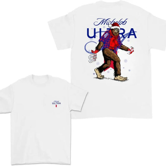 Michelob Ultra Christmas Bigfoot 2 Sided T-shirt Sweatshirt Hoodie, Michelob Ultra Christmas Bigfoot Shirt For Men And Women, Christmas Gifts Funny Beer Trendy Shirt