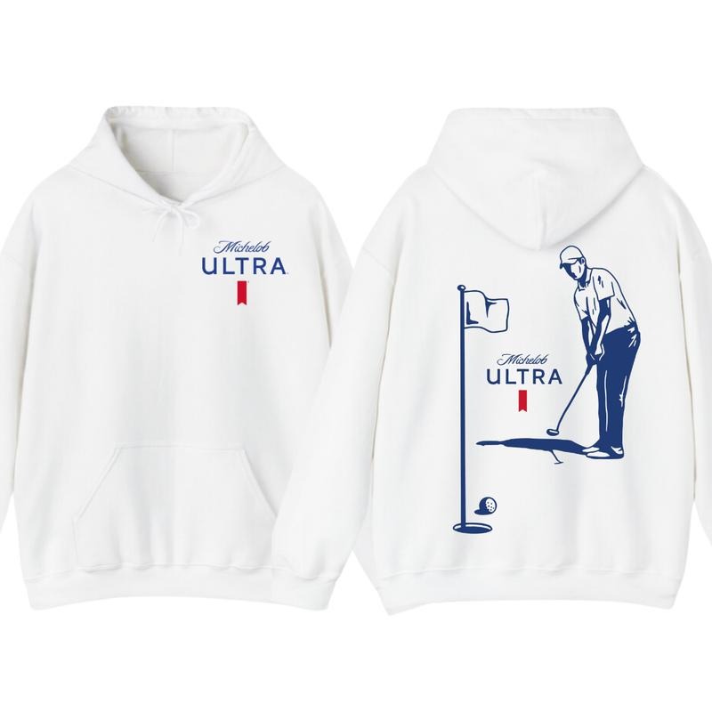 Michelob Ultra Golfing 2 Sided Hoodie Sweatshirt T-Shirt, Unisex Shirt, Gift For Men, Gift For Women | DripVista.com