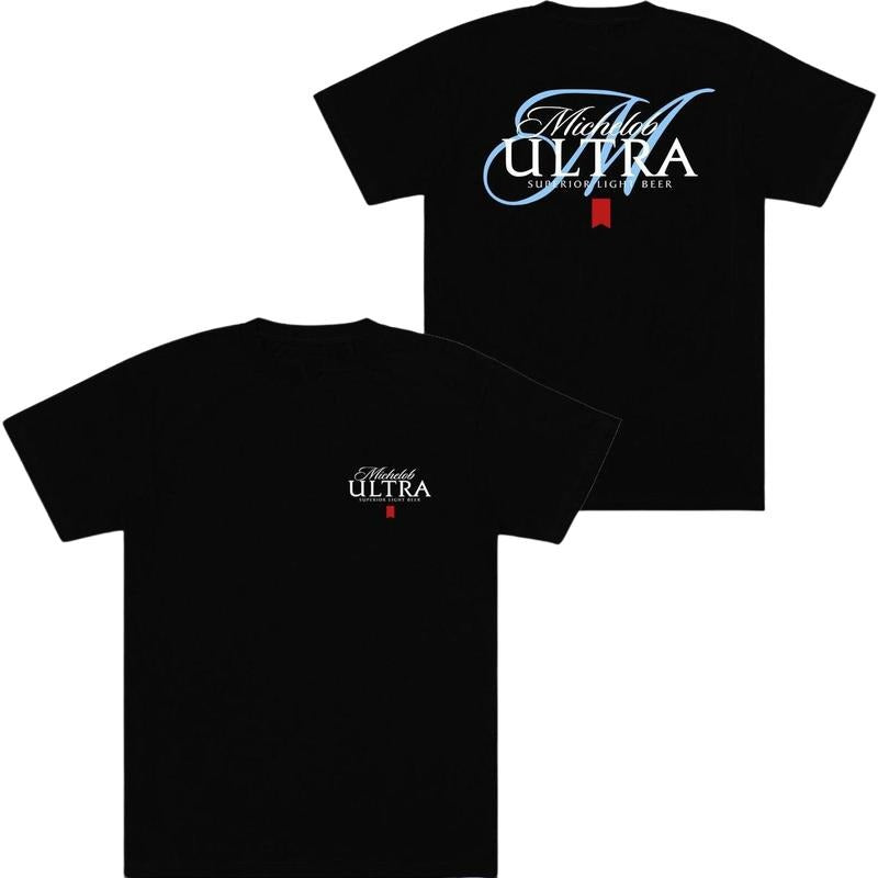 Michelob Ultra Light Beer T-Shirt, Michelob Ultra Tee, 2 Side T-Shirt, Spiky hair fighters Inclusive Styles, Choose Your...