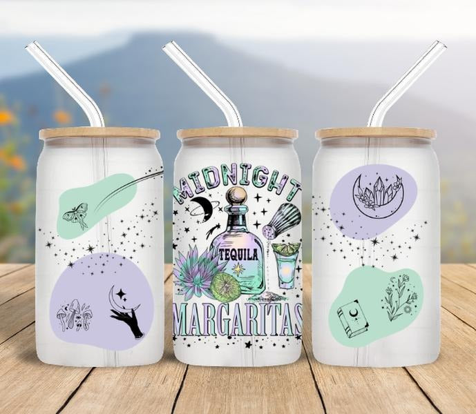 Midnight Margs 16 oz Glass Tumbler T-Shirts, Hoodie, Sweatshirt | DripVista.com