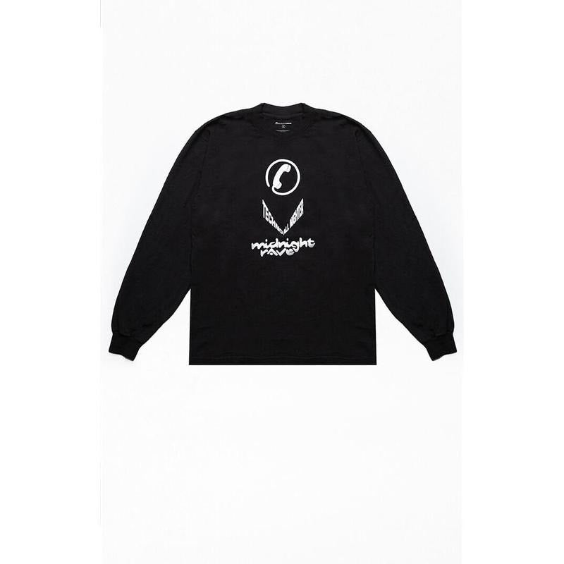 Midnight Rave Men's Techno All Nighter Long Sleeve T-Shirt - Multicolor Hoodie, Sweatshirt | DripVista.com