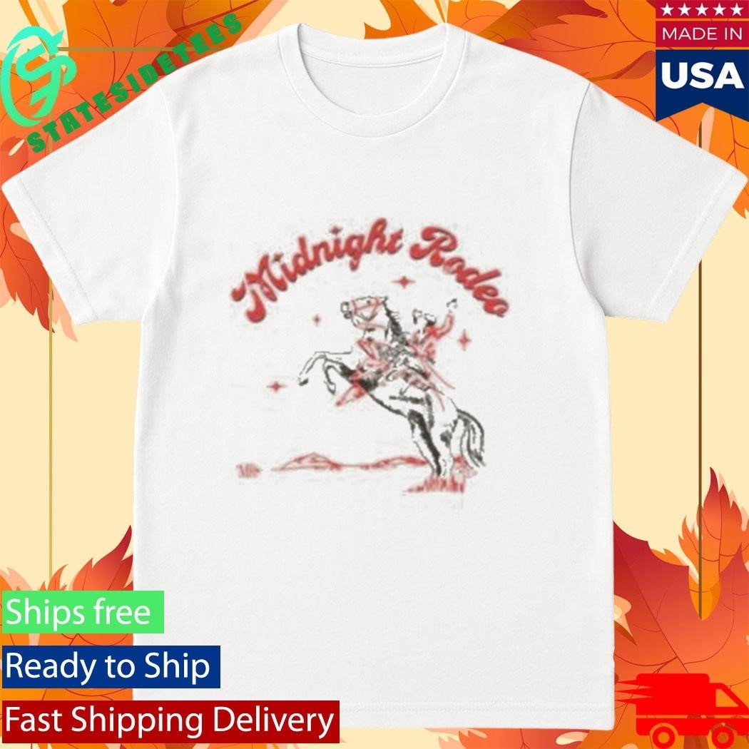 Midnight Rodeo Bucking Bronco Ringer Shirt