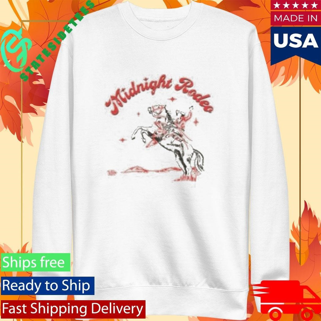 Midnight Rodeo Bucking Bronco Ringer Shirt