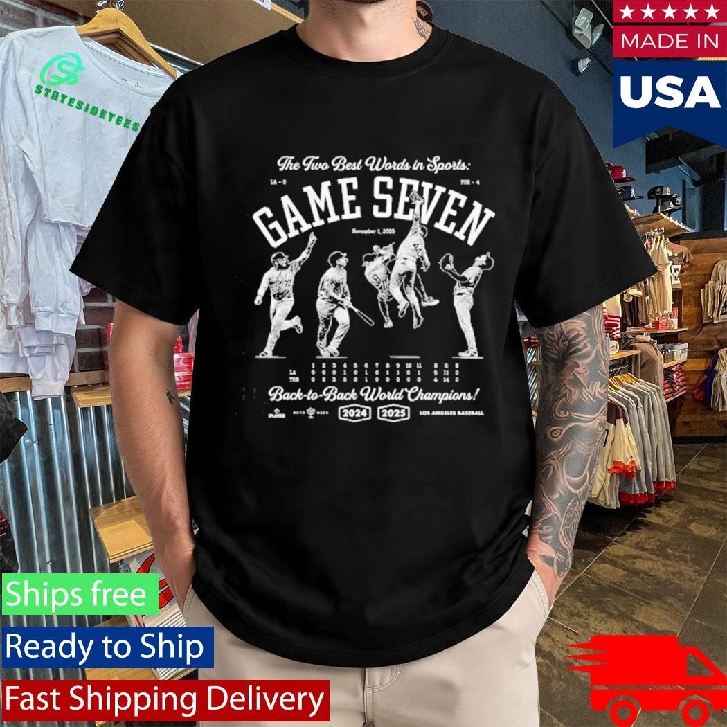 Miguel Rojas The Two Best Words In Sports Game Seven Back To Back Champions Shirt