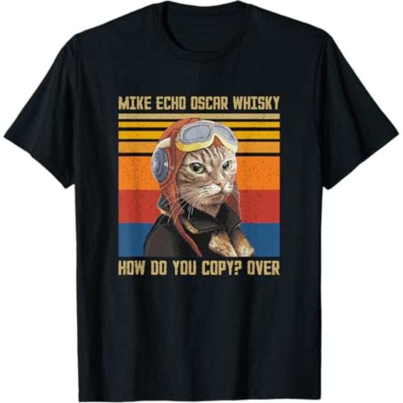 Mike Echo Oscar Whisky How Red plumber brand You Copy - Vintage Cat Pilot T-Shirt Hoodie, Sweatshirt | DripVista.com