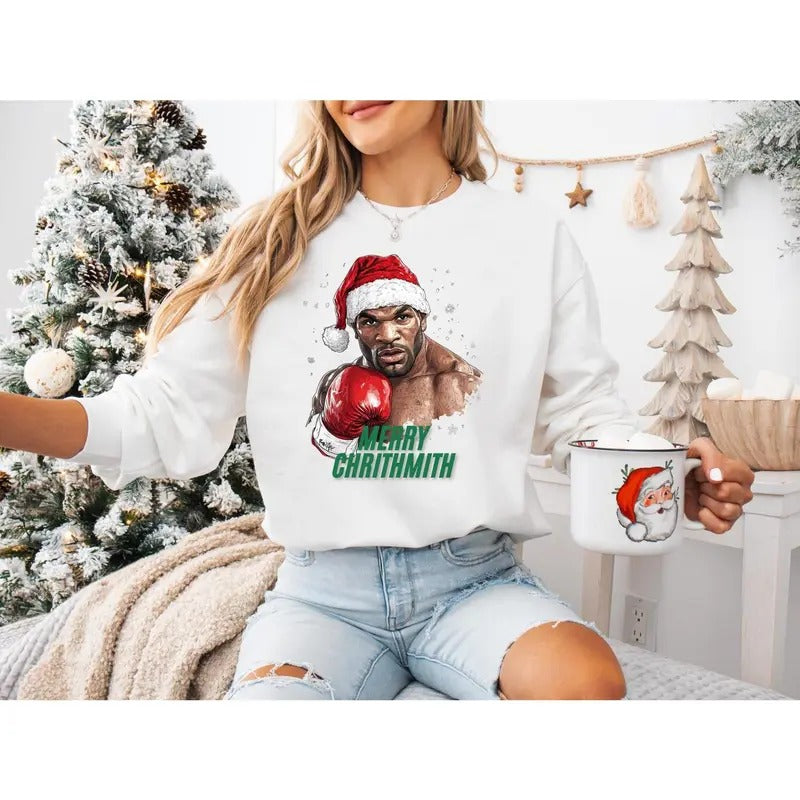 Mike Tyson Merry Chrithmith Ugly Christmas Sweater | Funny Christmas Sweater | Holiday Sweater | Unisex Christmas Sweater...