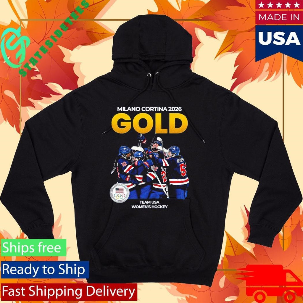 Milano Cortina 2026 Gold Team Usa Women’s Hockey Gold Medal Shirt