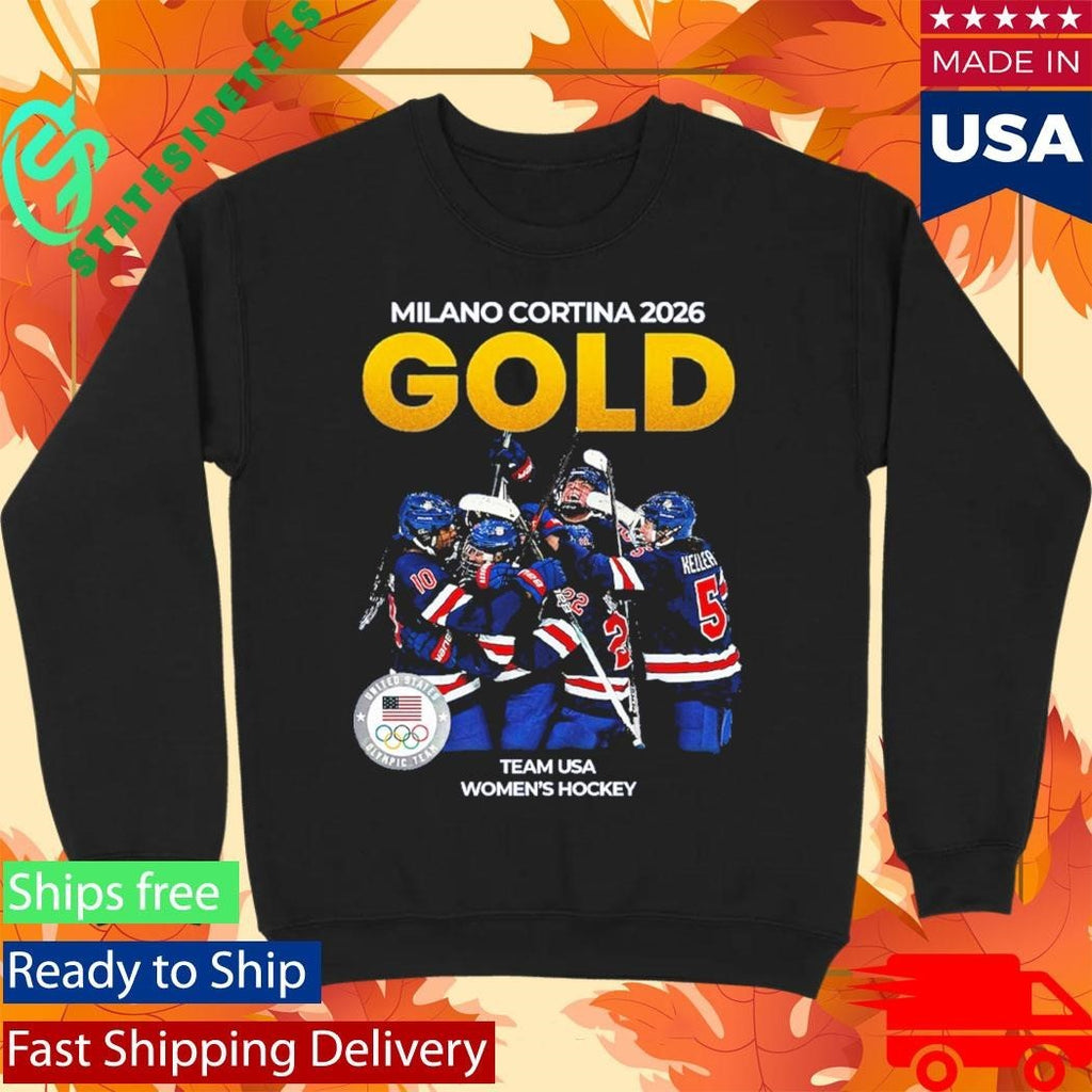 Milano Cortina 2026 Gold Team Usa Women’s Hockey Gold Medal Shirt