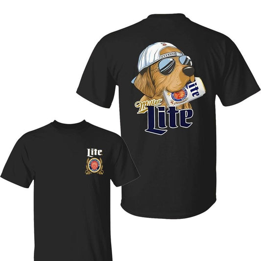 Miler Lite Dog Shirt , Miler Lite Shirt, Hunting T-Shirt, Unisex Classic Cotton Tee With 2 Side Graphic Print in All Size, For Men, For Women