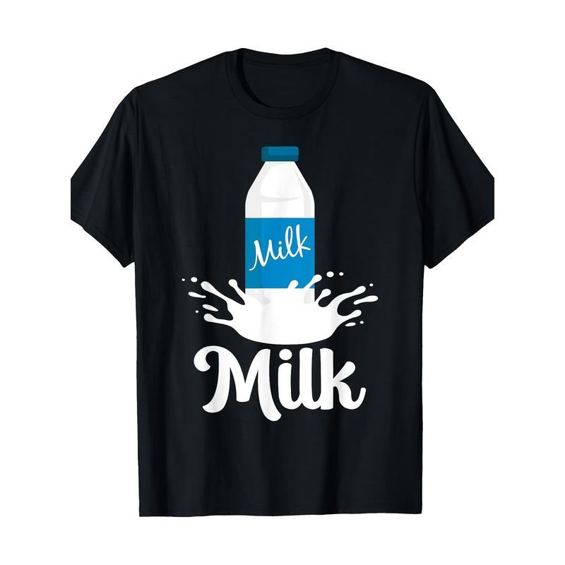 Milk Funny Milk enthusiasts design clothing T-shirt 100% cotton T-shirt Made in USA Hoodie, Sweatshirt | DripVista.com