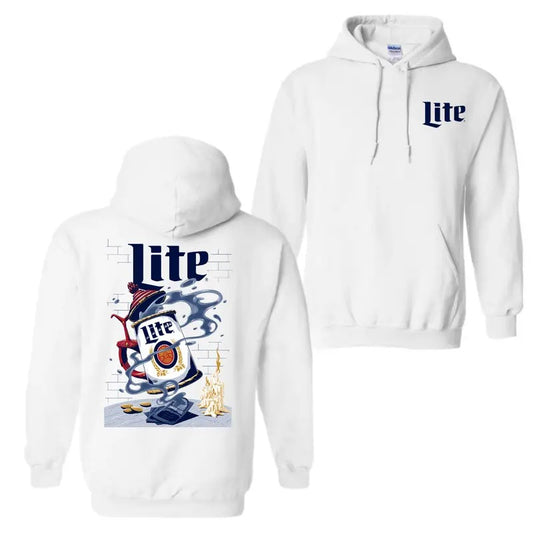 Miller Lite Beer Unisex 2 Sided Hoodie Sweatshirt T-Shirt, For Men And Women, Trendy Shirt