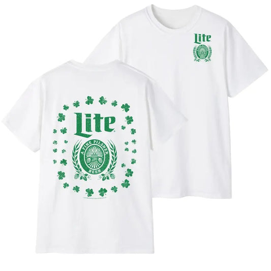 Miller Lite St. Patrick’s Day A Fine Pilsner Beer Distressed 2 Sided T-Shirt, Gift For Men For Woman, Trendy T-Shirt