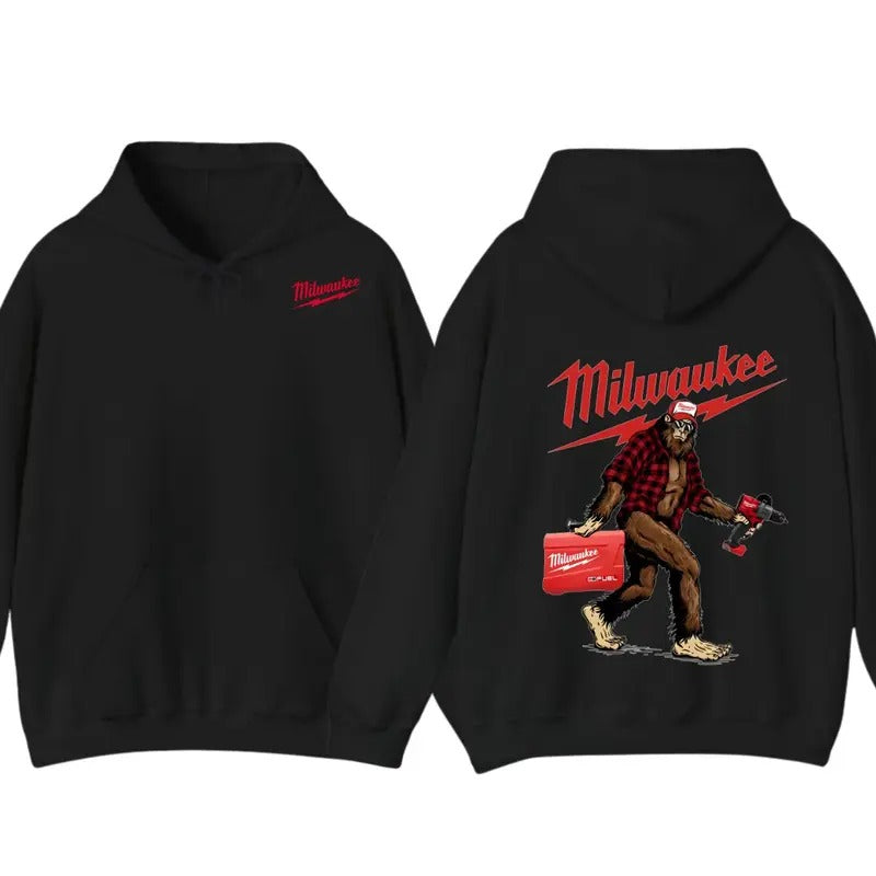 Milwaukee Bigfoot Double-sided T-Shirt For Mens Hoodie, Sweatshirt | DripVista.com