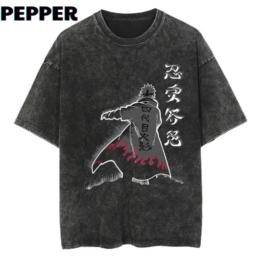 Minato Vintage Washed Shirt Menswear Top Underwear Tshirt