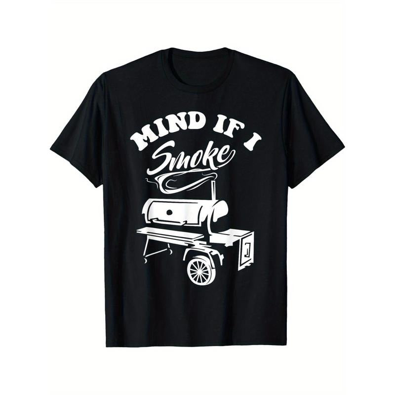 Mind if I Smoke- Funny BBQ Smoker& Grilling T-Shirt T-Shirt Made in USA Hoodie, Sweatshirt | DripVista.com