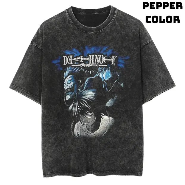 Minds FOG Chaos Vintage Tee, Ryuk T-Shirt, Death Note Shirt, Vintage Graphic Tees, Unisex Anime Manga Shirt Menswear...
