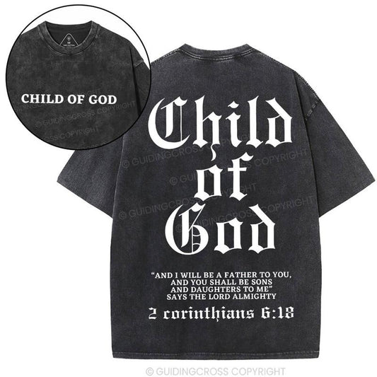 [ Mineral Wash ] Child Of God Christian Washed TShirt Jesus Graphic Washed Style Shirt