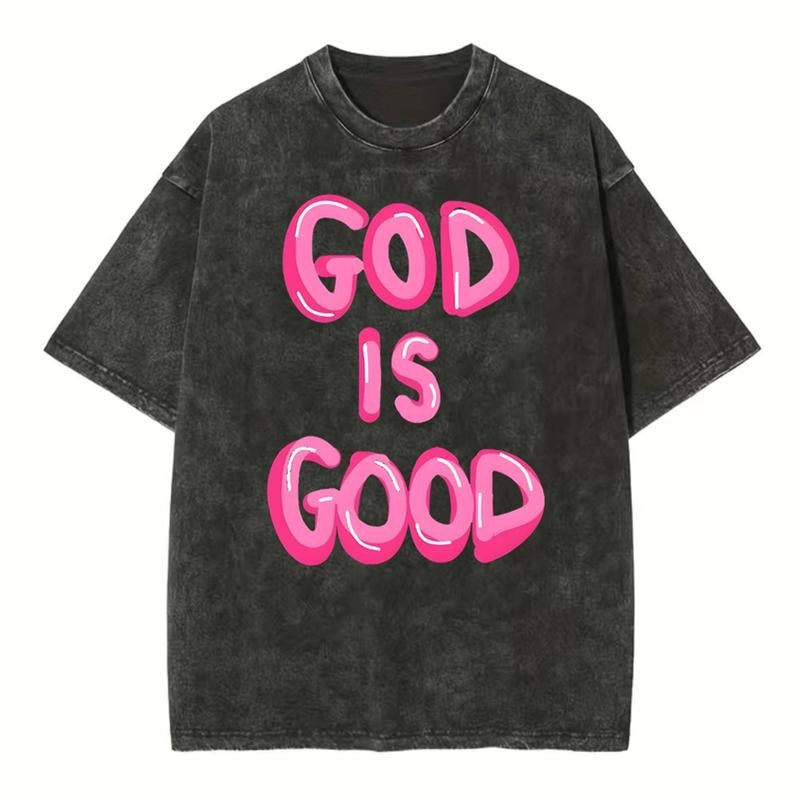 [ Mineral Wash ] God Is Good Christian Washed TShirt Jesus Graphic Washed Style Shirt Hoodie, Sweatshirt | DripVista.com