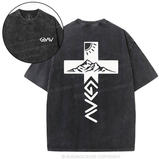[ Mineral Wash ] God Is Greater Than The Highs And Lows Christian Washed TShirt Jesus Graphic Washed Style Shirt
