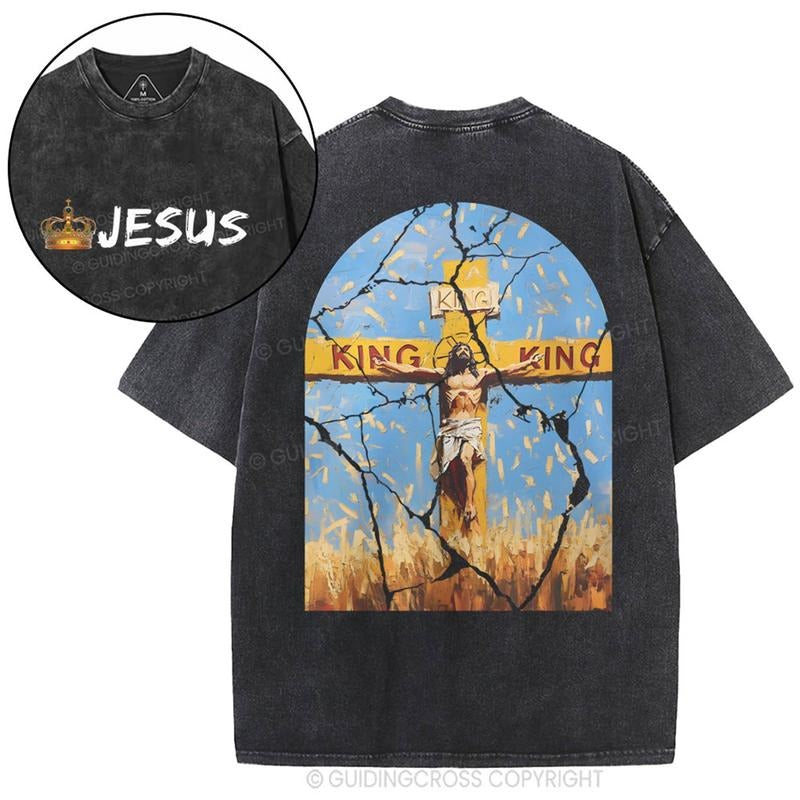 [ Mineral Wash ] JESUS Christian Washed Shirt Jesus Graphic Washed Style Shirt Hoodie, Sweatshirt | DripVista.com