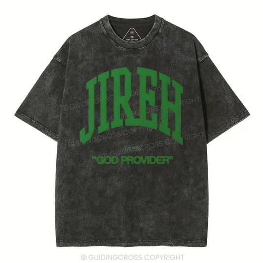 [ Mineral Wash ] Jireh Christian Washed TShirt Jesus Graphic Washed Style Shirt