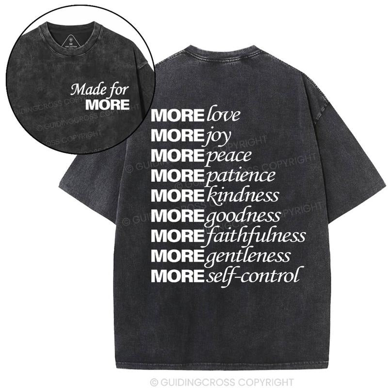 [ Mineral Wash ] Made For More Christian Washed TShirt Jesus Graphic Washed Style Shirt