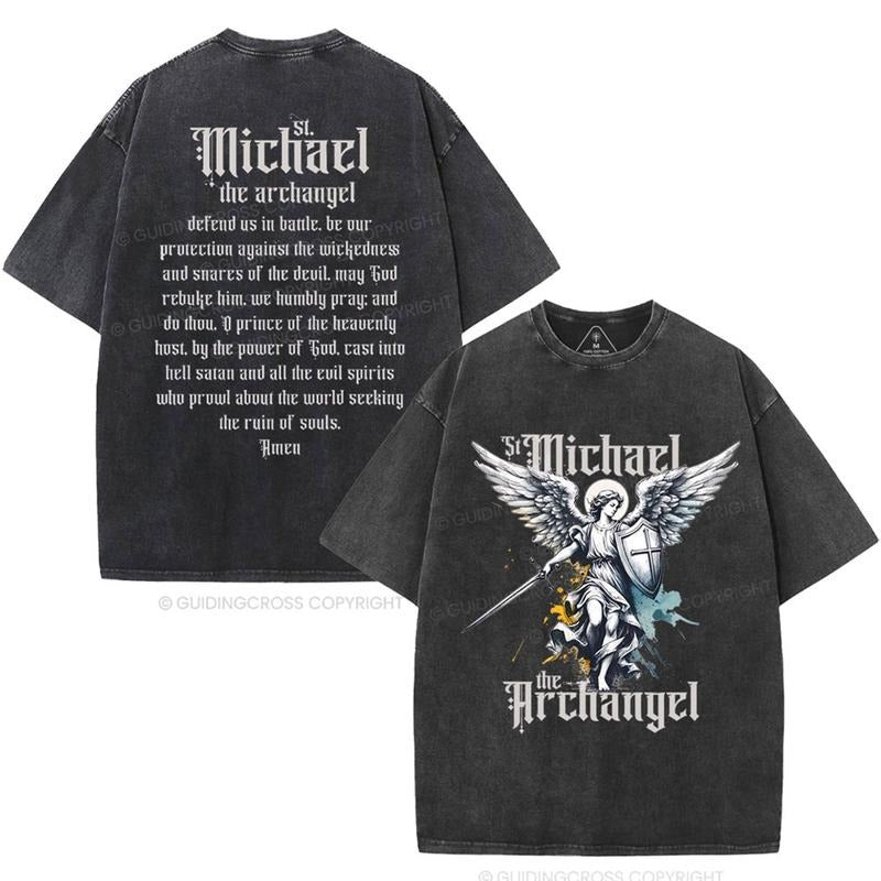[ Mineral Wash ] Michael Christian Washed TShirt Jesus Graphic Washed Style Shirt Hoodie, Sweatshirt | DripVista.com