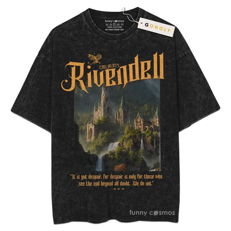 [ Mineral Wash ] Rivendell Lord Of The Rings, Lotr, The Hobbits For Fans Lover Book, Bookish, Graphic Washed Style Shirt
