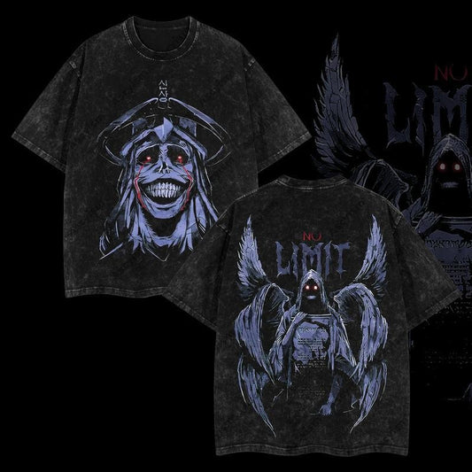 [ Mineral Wash ] Statue Of God No Solo Leveling Retro Vintage Unisex Oversize Anime Manga Washed Heavyweight Cotton TShirt, Anime Merch, Gift For Anime Fans, Weeaboo