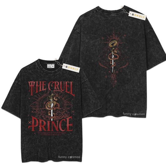 [ Mineral Wash ] The Folk Of The Air The Cruel Prince Book, Bookish, Graphic Washed Style Shirt