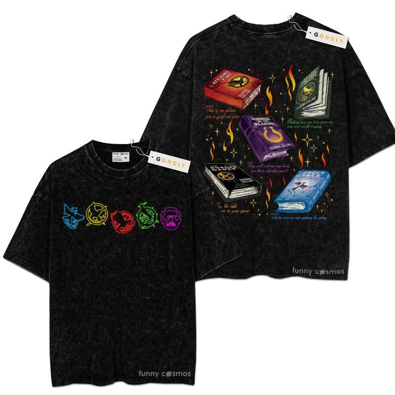 [ Mineral Wash ] The Hunger Games Shirt Book Lover Tee Fantasy Book Quote Washed Vintage Shirt