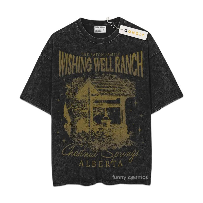 [ Mineral Wash ] Wishing Well Ranch Shirt, Bookish, Bookworm, Gift For Fan Lovers, Graphic Washed Shirt